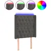 vidaXL Tête de lit à LED Gris foncé 83x16x118/128 cm Velours