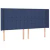 vidaXL Tête de lit à LED Bleu 163x16x118/128 cm Tissu
