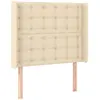 vidaXL Tête de lit à LED Crème 103x16x118/128 cm Tissu