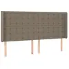vidaXL Tête de lit à LED Taupe 183x16x118/128 cm Tissu