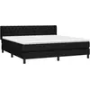 vidaXL Sommier à lattes de lit avec matelas Noir 180x200 cm Tissu