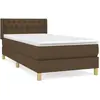 vidaXL Sommier à lattes de lit avec matelas Marron foncé 100x200 cm