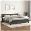 vidaXL Sommier à lattes de lit et matelas Gris foncé 200x200cm Velours
