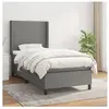 vidaXL Sommier à lattes de lit avec matelas Gris foncé 80x200 cm Tissu