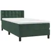 vidaXL Sommier à lattes de lit avec matelas Vert foncé 90x190 cm