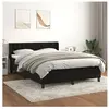vidaXL Sommier à lattes de lit avec matelas Noir 140x190 cm Velours