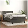 vidaXL Sommier à lattes de lit avec matelas Gris foncé 100x200 cm