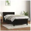vidaXL Sommier à lattes de lit avec matelas Noir 100x200 cm Velours