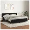 vidaXL Sommier à lattes de lit et matelas Noir 160x200 cm Velours