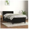 vidaXL Sommier à lattes de lit avec matelas Noir 90x200 cm Velours