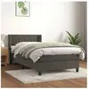 vidaXL Sommier à lattes de lit avec matelas Gris foncé 100x200 cm