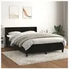 vidaXL Sommier à lattes de lit avec matelas Noir 140x190 cm Velours