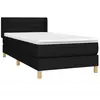 vidaXL Sommier à lattes de lit et matelas Noir 80x200 cm Tissu