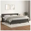 vidaXL Sommier à lattes de lit et matelas Gris foncé 200x200cm Velours
