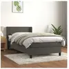 vidaXL Sommier à lattes de lit et matelas Gris foncé 90x200 cm Velours