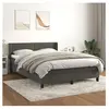 vidaXL Sommier à lattes de lit et matelas Gris foncé 140x190cm Velours