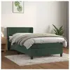 vidaXL Sommier à lattes de lit avec matelas Vert foncé 90x190 cm