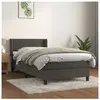 vidaXL Sommier à lattes de lit avec matelas Gris foncé 100x200 cm
