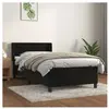 vidaXL Sommier à lattes de lit avec matelas Noir 100x200 cm Velours