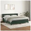 vidaXL Sommier à lattes de lit et matelas Vert foncé 180x200cm Velours