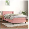 vidaXL Sommier à lattes de lit et matelas Rose 80x200 cm Velours