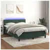 vidaXL Sommier à lattes de lit avec matelas LED Vert foncé 140x200 cm