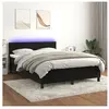vidaXL Sommier à lattes de lit avec matelas et LED Noir 140x190 cm
