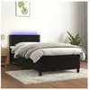 vidaXL Sommier à lattes de lit avec matelas LED Noir 100x200cm Velours