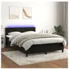 vidaXL Sommier à lattes de lit avec matelas LED Noir 140x190cm Velours