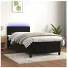 vidaXL Sommier à lattes de lit avec matelas LED Noir 90x200 cm Velours