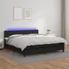 vidaXL Sommier à lattes de lit avec matelas et LED Noir 180x200cm