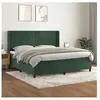 vidaXL Sommier à lattes de lit et matelas Vert foncé 200x200cm Velours