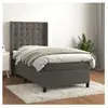 vidaXL Sommier à lattes de lit avec matelas Gris foncé 100x200 cm