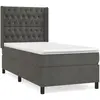 vidaXL Sommier à lattes de lit et matelas Gris foncé 90x200 cm Velours