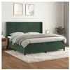 vidaXL Sommier à lattes de lit et matelas Vert foncé 200x200cm Velours