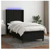 vidaXL Sommier à lattes de lit matelas et LED Noir 100x200 cm Tissu