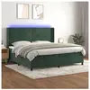 vidaXL Sommier à lattes de lit matelas et LED Vert foncé 200x200 cm