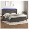 vidaXL Sommier à lattes de lit matelas et LED Gris foncé 200x200 cm