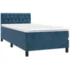 vidaXL Sommier à lattes de lit avec matelas et LED Bleu foncé 90x190cm