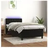 vidaXL Sommier à lattes de lit avec matelas et LED Noir 80x200cm