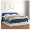 vidaXL Sommier à lattes de lit matelas et LED Bleu foncé 200x200 cm