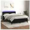 vidaXL Sommier à lattes de lit avec matelas et LED Noir 140x190 cm