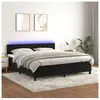 vidaXL Sommier à lattes de lit avec matelas et LED Noir 160x200 cm