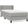 vidaXL Sommier à lattes de lit avec matelas Gris clair 140x200cm Tissu