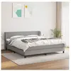 vidaXL Sommier à lattes de lit avec matelas Gris clair 180x200cm Tissu
