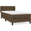 vidaXL Sommier à lattes de lit avec matelas Marron foncé 100x200 cm