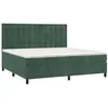 vidaXL Sommier à lattes de lit matelas et LED Vert foncé 200x200 cm