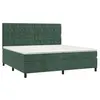 vidaXL Sommier à lattes de lit matelas et LED Vert foncé 200x200 cm
