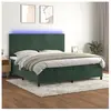 vidaXL Sommier à lattes de lit avec matelas LED Vert foncé 200x200 cm