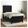 vidaXL Sommier à lattes de lit avec matelas LED Noir 80x200cm Velours